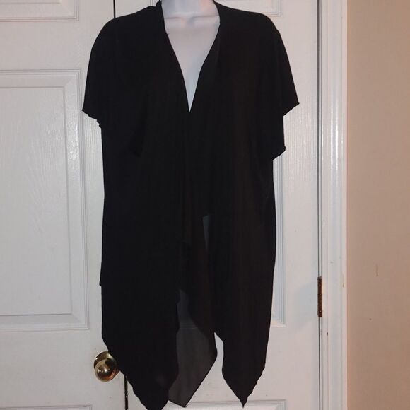 Dress barn black lightweight open front cardigan  Sz 2X - Picture 1 of 6